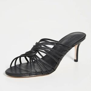 Cupcakes And Cashmere Arriana Black Strappy Mules Size 8 NIB